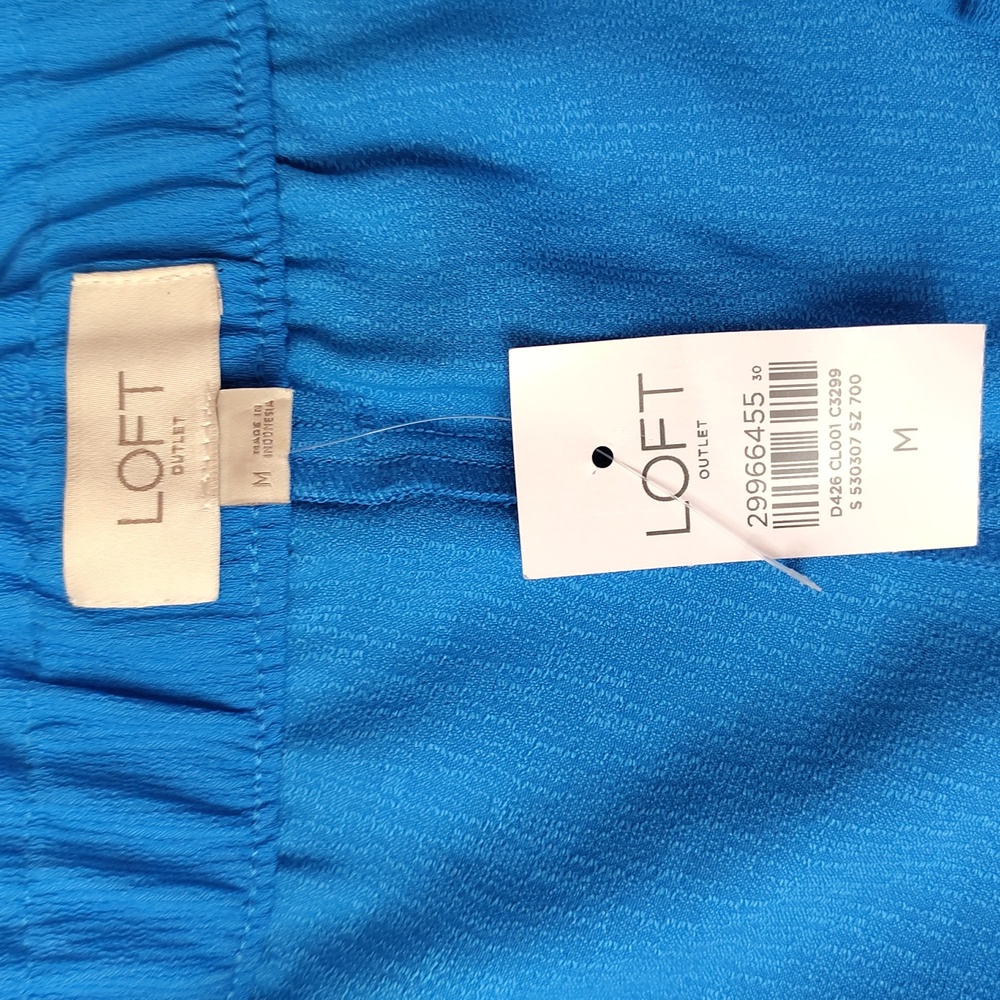 Women's Blue Shorts LOFT OUTLET WOMENS BLUE ππππ SHORTS WITH BELT WRAP - Picture 4 of 12